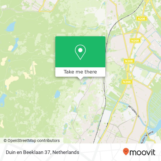 Duin en Beeklaan 37, 2061 DE Bloemendaal map