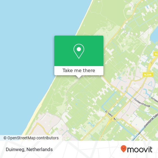 Duinweg, 2204 BV Noordwijk Karte