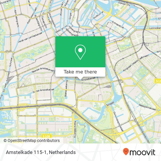 Amstelkade 115-1, 1078 AR Amsterdam map