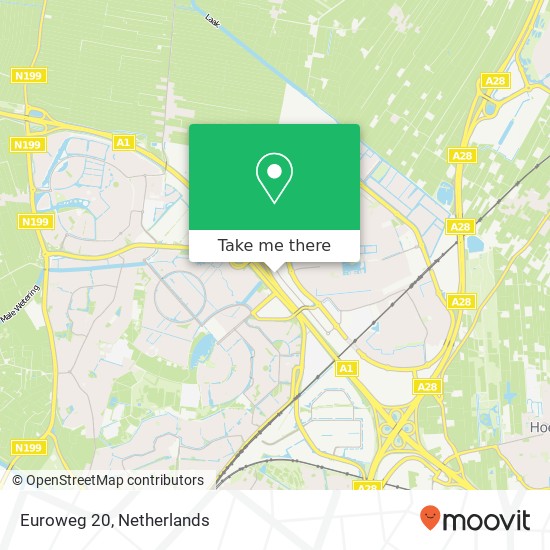 Euroweg 20, 3825 HD Amersfoort map