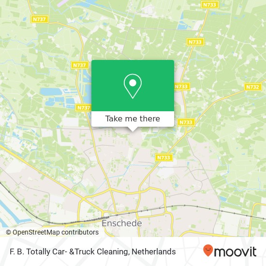 F. B. Totally Car- &Truck Cleaning, Ganzediepstraat 64 Karte