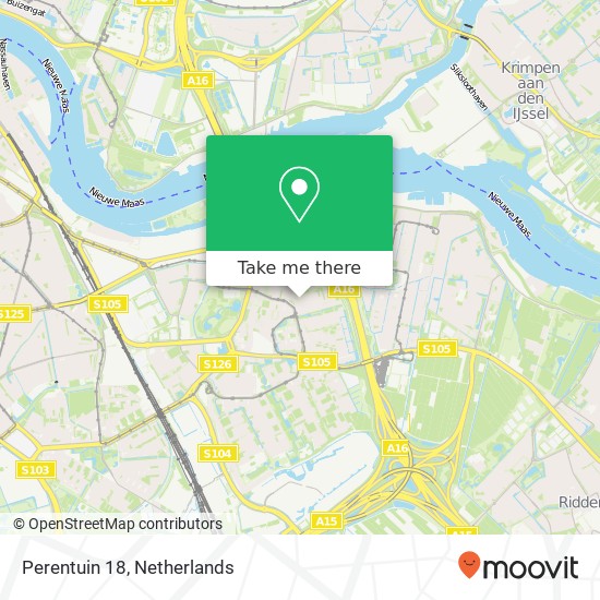 Perentuin 18, 3078 TH Rotterdam map