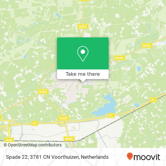 Spade 22, 3781 CN Voorthuizen Karte