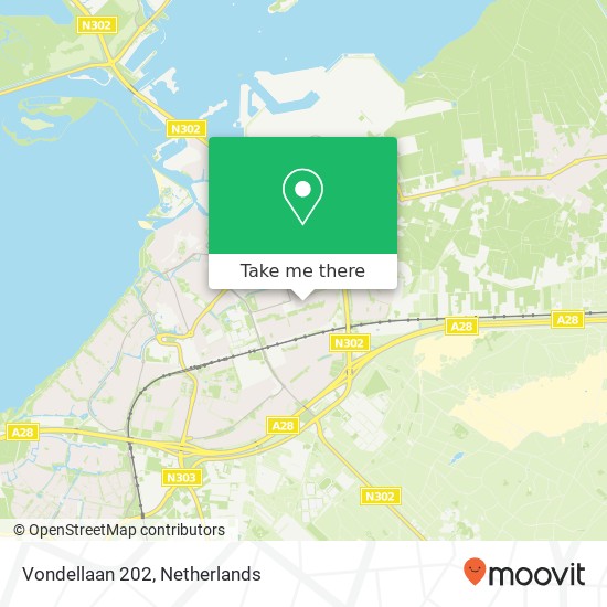 Vondellaan 202, 3842 EK Harderwijk map