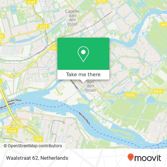 Waalstraat 62, 2921 XR Krimpen aan den IJssel Karte