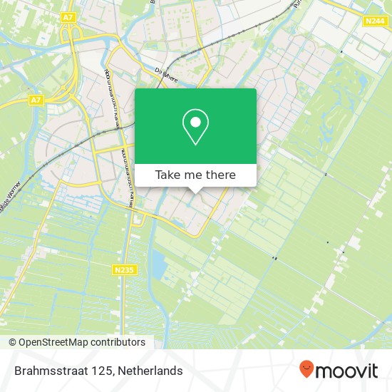 Brahmsstraat 125, 1447 RK Purmerend Karte