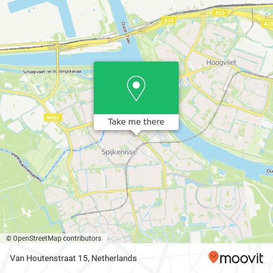 Van Houtenstraat 15, 3201 WE Spijkenisse map