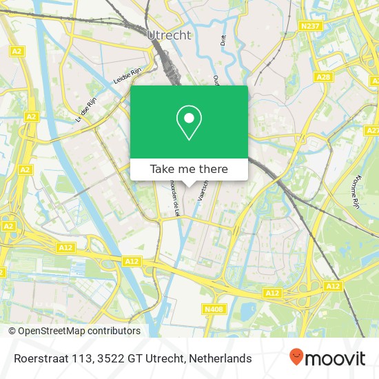 Roerstraat 113, 3522 GT Utrecht Karte