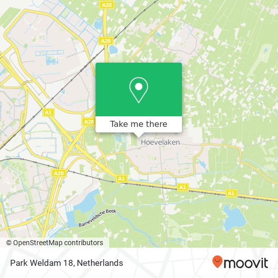 Park Weldam 18, 3871 BN Hoevelaken map