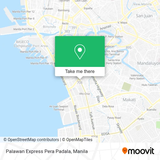Palawan Express Pera Padala map