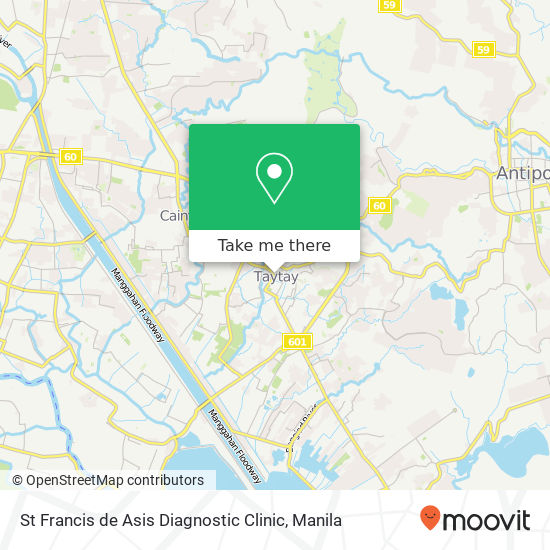 St Francis de Asis Diagnostic Clinic map