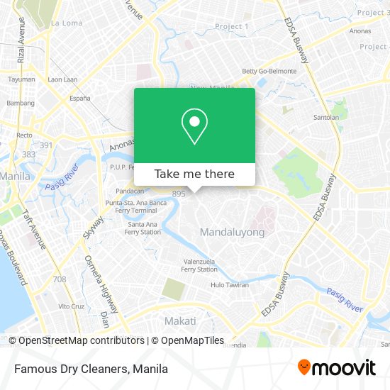 Famous Dry Cleaners map