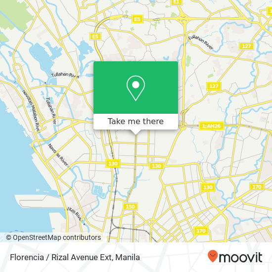 Florencia / Rizal Avenue Ext map