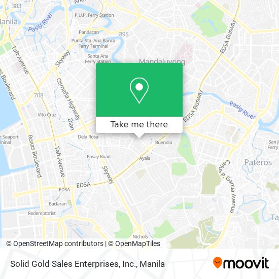 Solid Gold Sales Enterprises, Inc. map