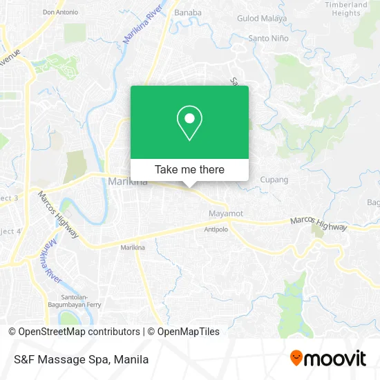 S&F Massage Spa map