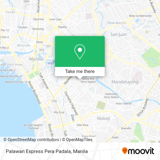 Palawan Express Pera Padala map