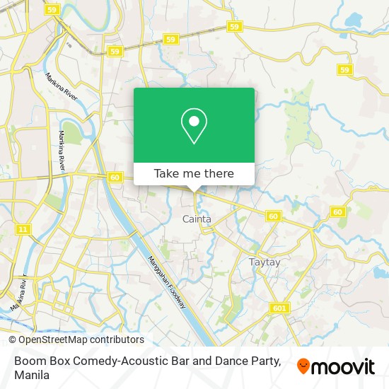 Boom Box Comedy-Acoustic Bar and Dance Party map