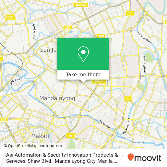 Asi Automation & Security Innovation Products & Services, Shaw Blvd., Mandaluyong City, Manila map