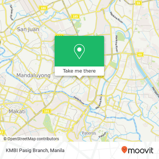 KMBI Pasig Branch map