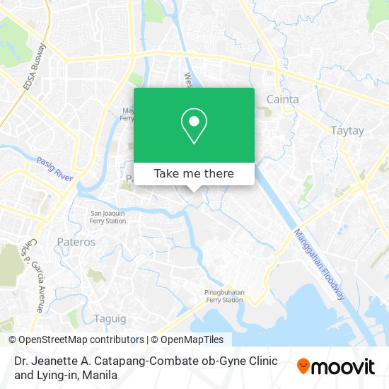Dr. Jeanette A. Catapang-Combate ob-Gyne Clinic and Lying-in map