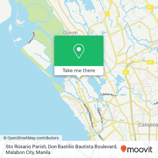 Sto Rosario Parish, Don Bastilio Bautista Boulevard, Malabon City map