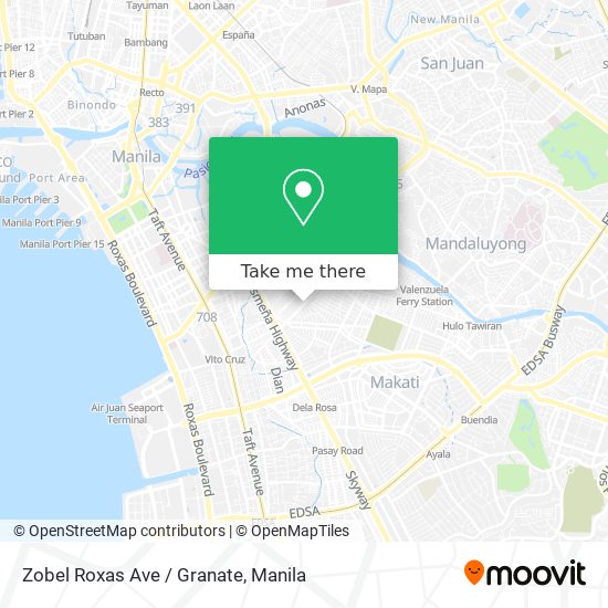 Zobel Roxas Ave / Granate map