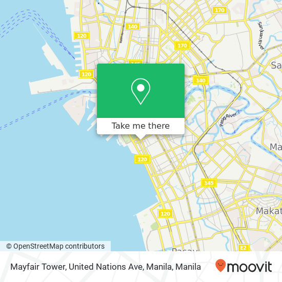 Mayfair Tower, United Nations Ave, Manila map