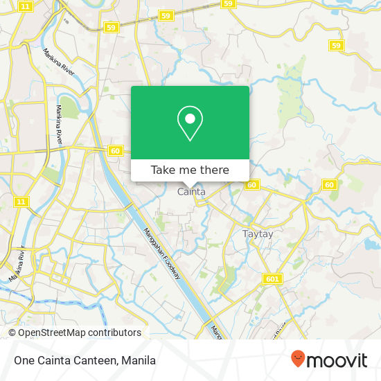 One Cainta Canteen map