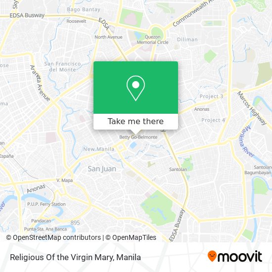 Religious Of the Virgin Mary map