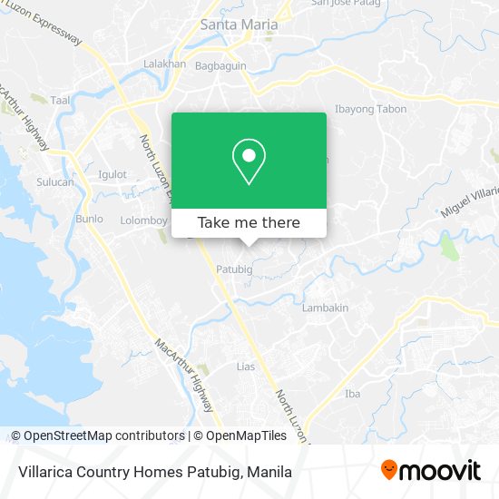 Villarica Country Homes Patubig map