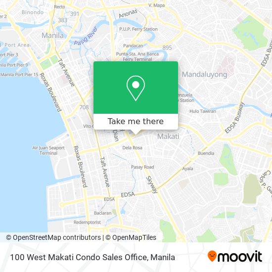 100 West Makati Condo Sales Office map