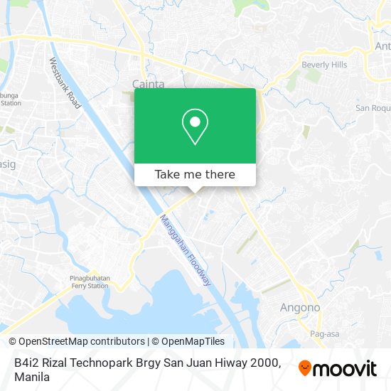 B4i2 Rizal Technopark Brgy San Juan Hiway 2000 map