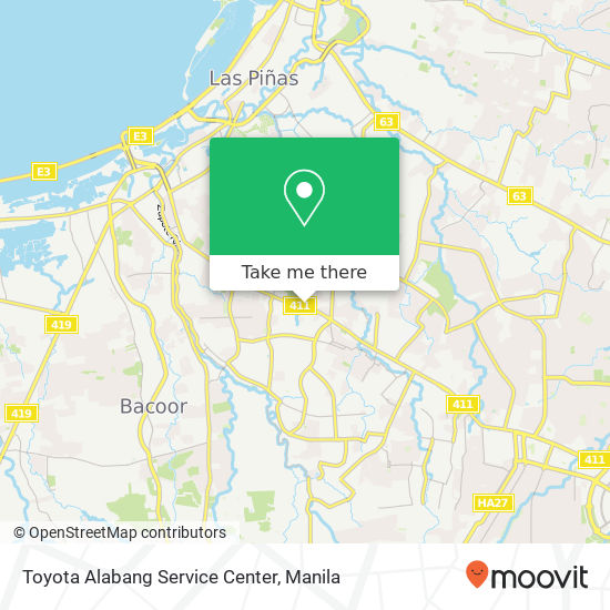 Toyota Alabang Service Center map