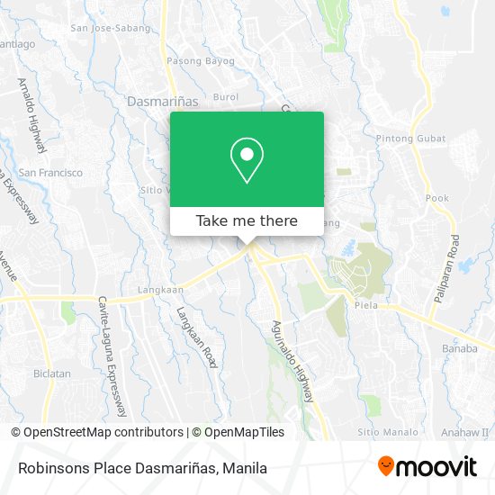 Robinsons Place Dasmariñas map