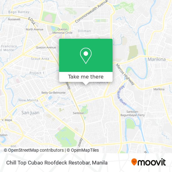 Chill Top Cubao Roofdeck Restobar map