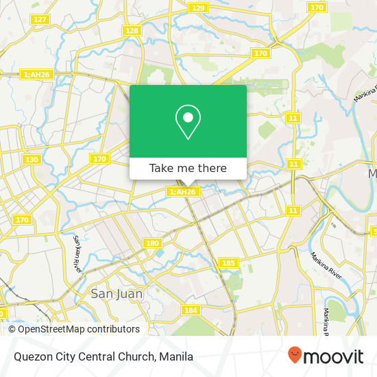 Quezon City Central Church map