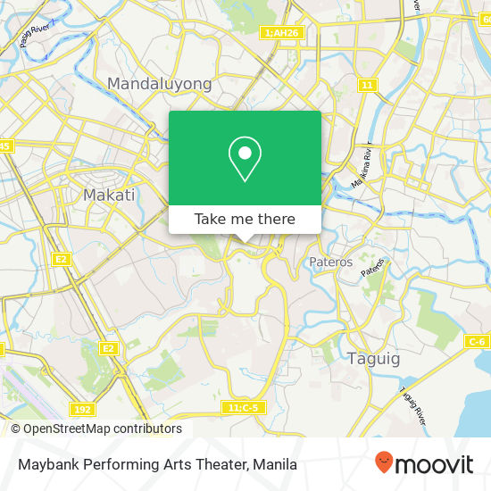 Maybank Performing Arts Theater map