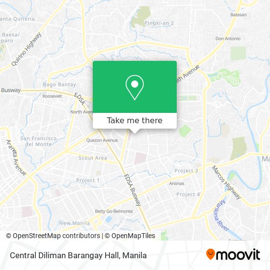 Central Diliman Barangay Hall map