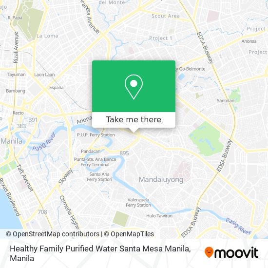 Healthy Family Purified Water Santa Mesa Manila map