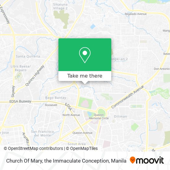 Church Of Mary, the Immaculate Conception map