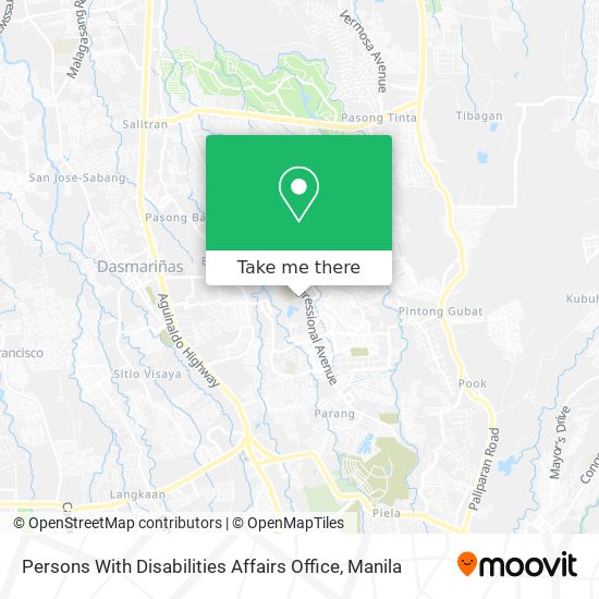 Persons With Disabilities Affairs Office map