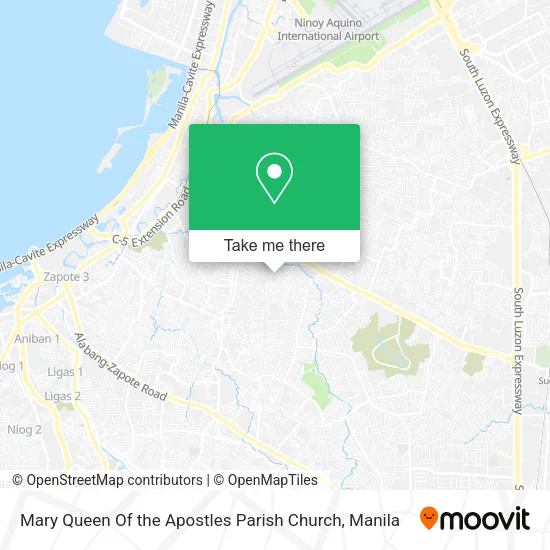 Mary Queen Of the Apostles Parish Church map
