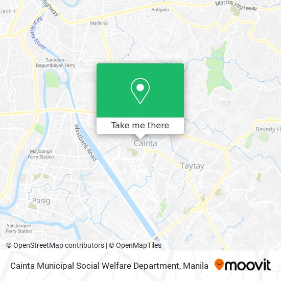 Cainta Municipal Social Welfare Department map