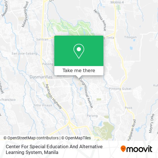 Center For Special Education And Alternative Learning System map