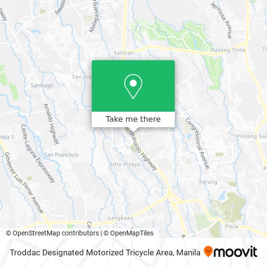 Troddac Designated Motorized Tricycle Area map