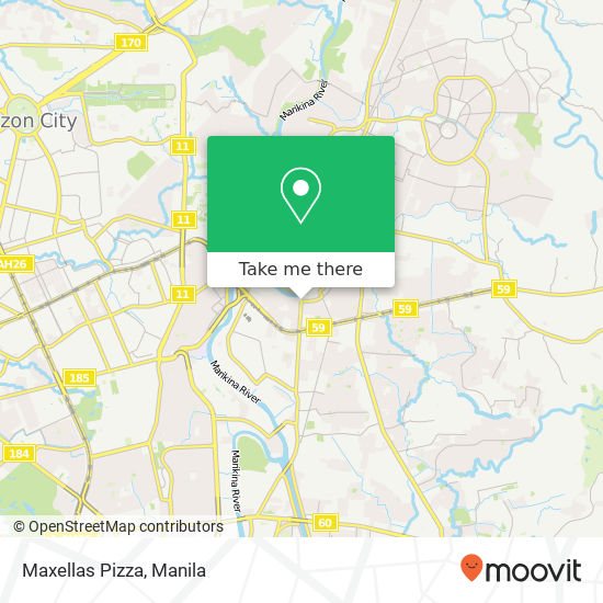 Maxellas Pizza map