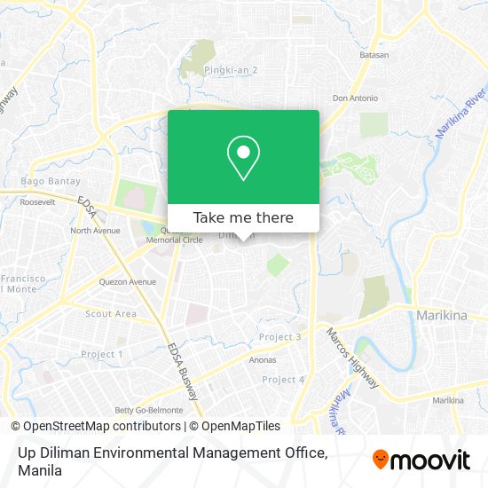 Up Diliman Environmental Management Office map