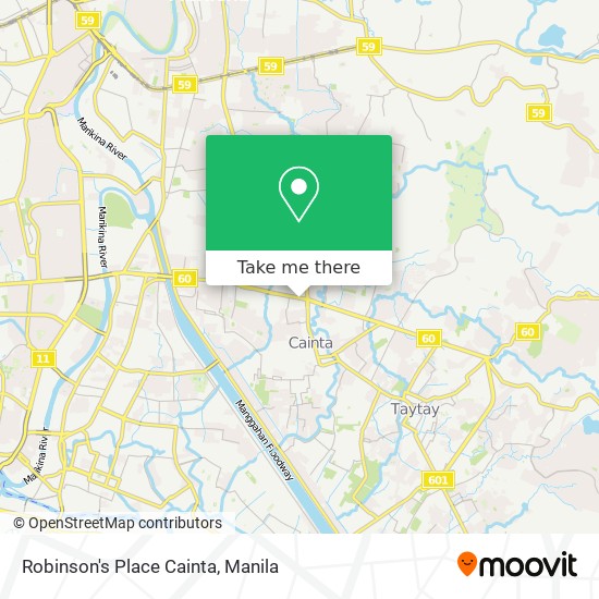 Robinson's Place Cainta map