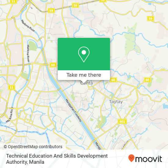 Technical Education And Skills Development Authority map
