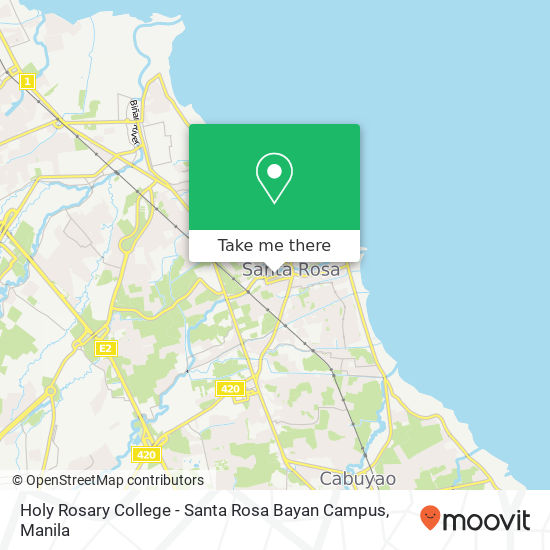 Holy Rosary College - Santa Rosa Bayan Campus map